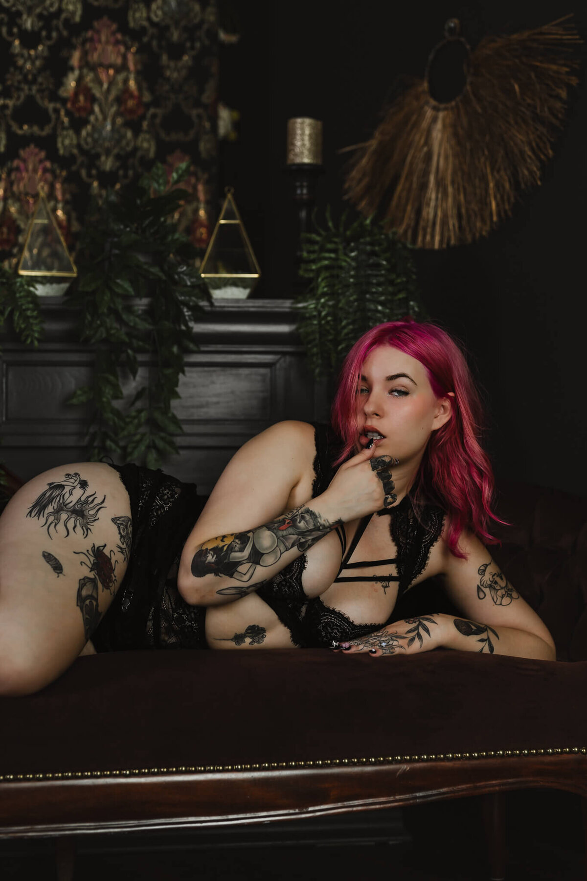 Dark and edgy boudoir portrait showcasing bold tattoos and fierce attitude in Whatcom County studio

Moody tattooed boudoir photography with dramatic lighting and raw confidence in Bellingham, WA

Artistic and intense portrait highlighting tattoos and edgy style in a moody Whatcom County setting

Bold and unapologetic tattooed boudoir session capturing strength and individuality in Bellingham

Tattooed and fierce boudoir image with dark shadows and powerful presence in Whatcom County studio