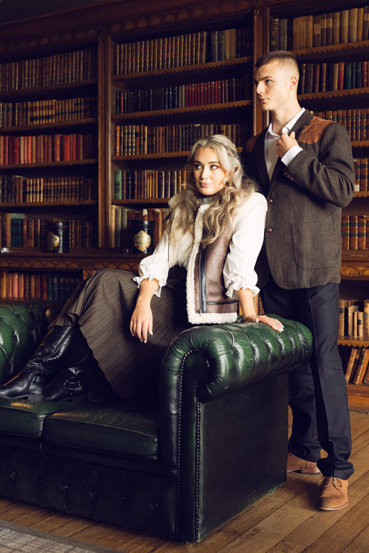 A wedding engagement photo shoot at Luttrellstown castle in Dublin Ireland