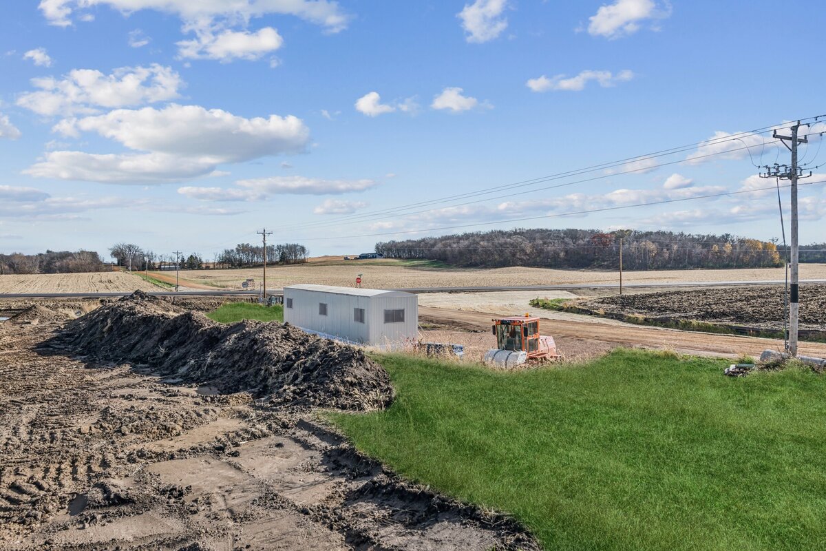 Temporary trailer at a Belle Plaine, MN construction site