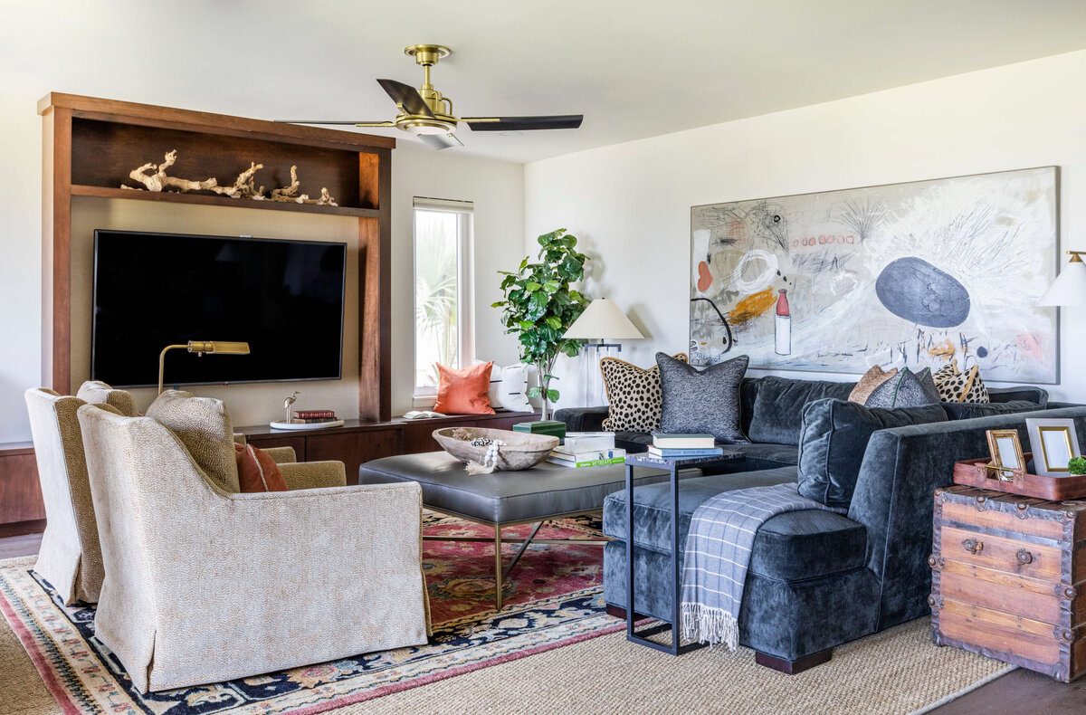 Amelia Island Colorful Condo Living Room