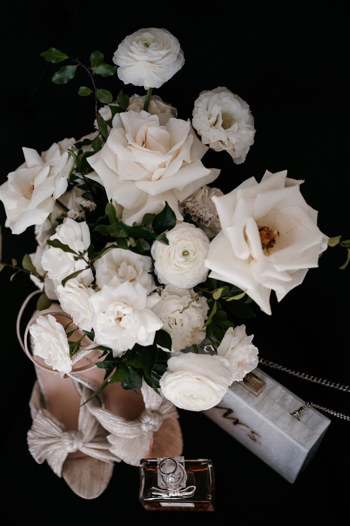 Modern white bridal bouquet Bundaberg