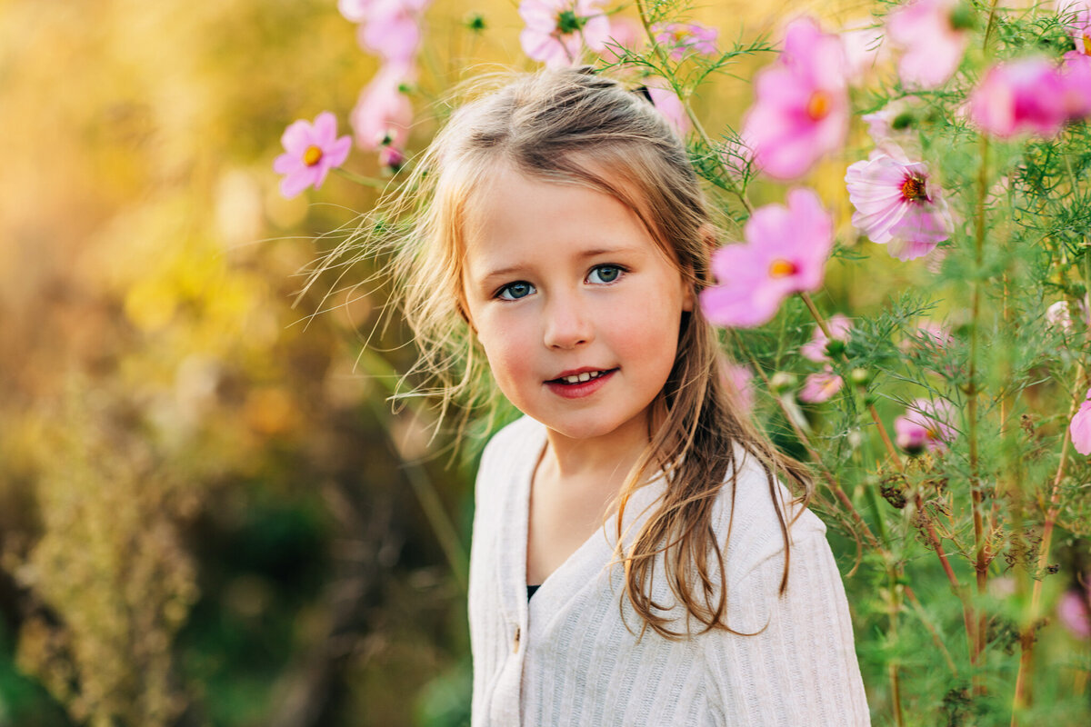 girl-pink-flowers-golden-hour