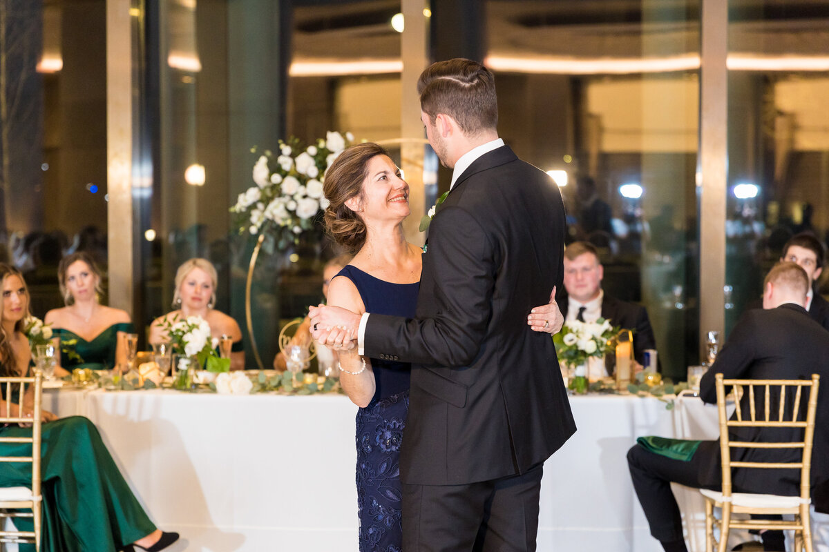 Groom dancing with mother at Tennessee State Museum