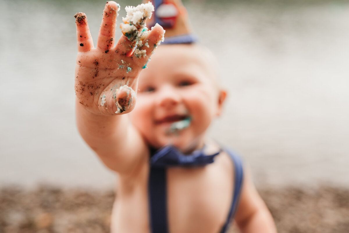 Parker 1st Birthday Cake Smash _ Lake Delta _ Santana Block Photography 072