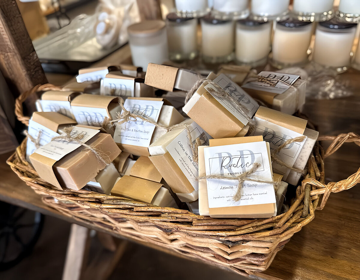 Rustic Products soap and candles