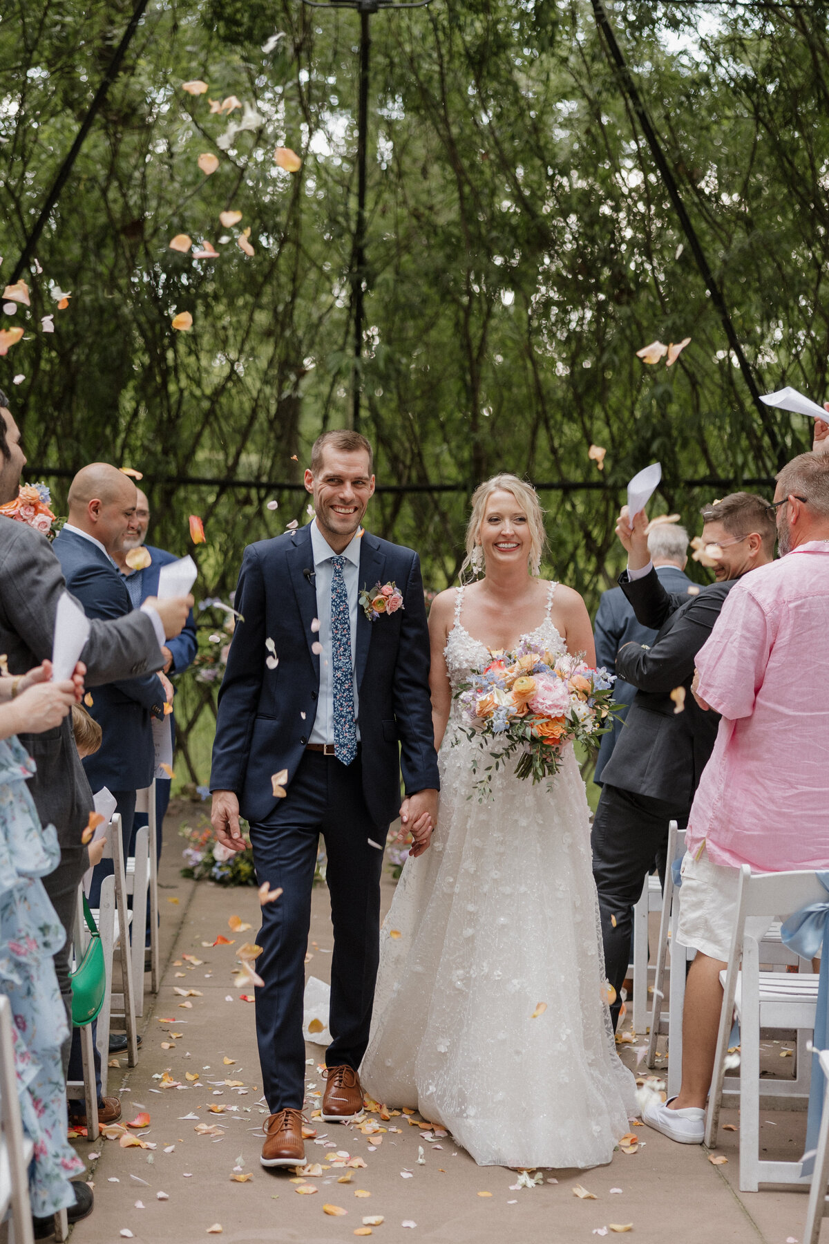 Indianapolis candid wedding photography ceremony exit