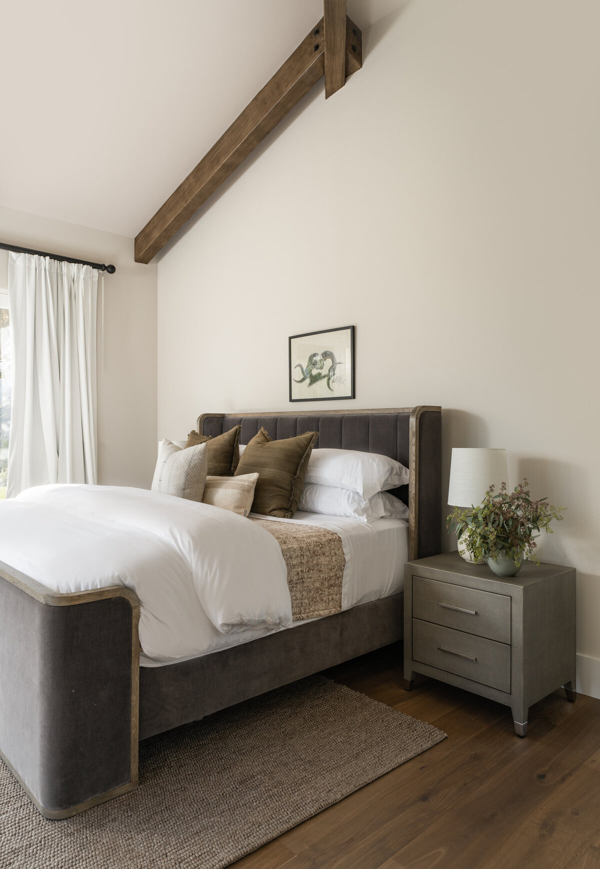 bed in bedroom