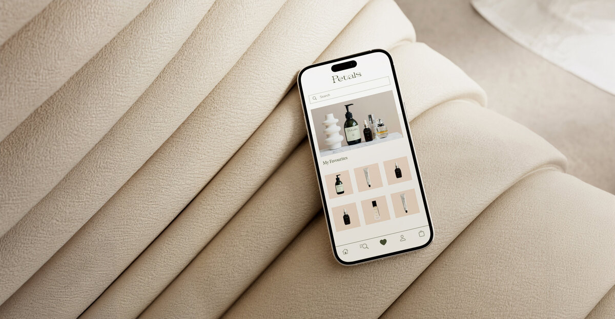 mobile website for a beauty brand