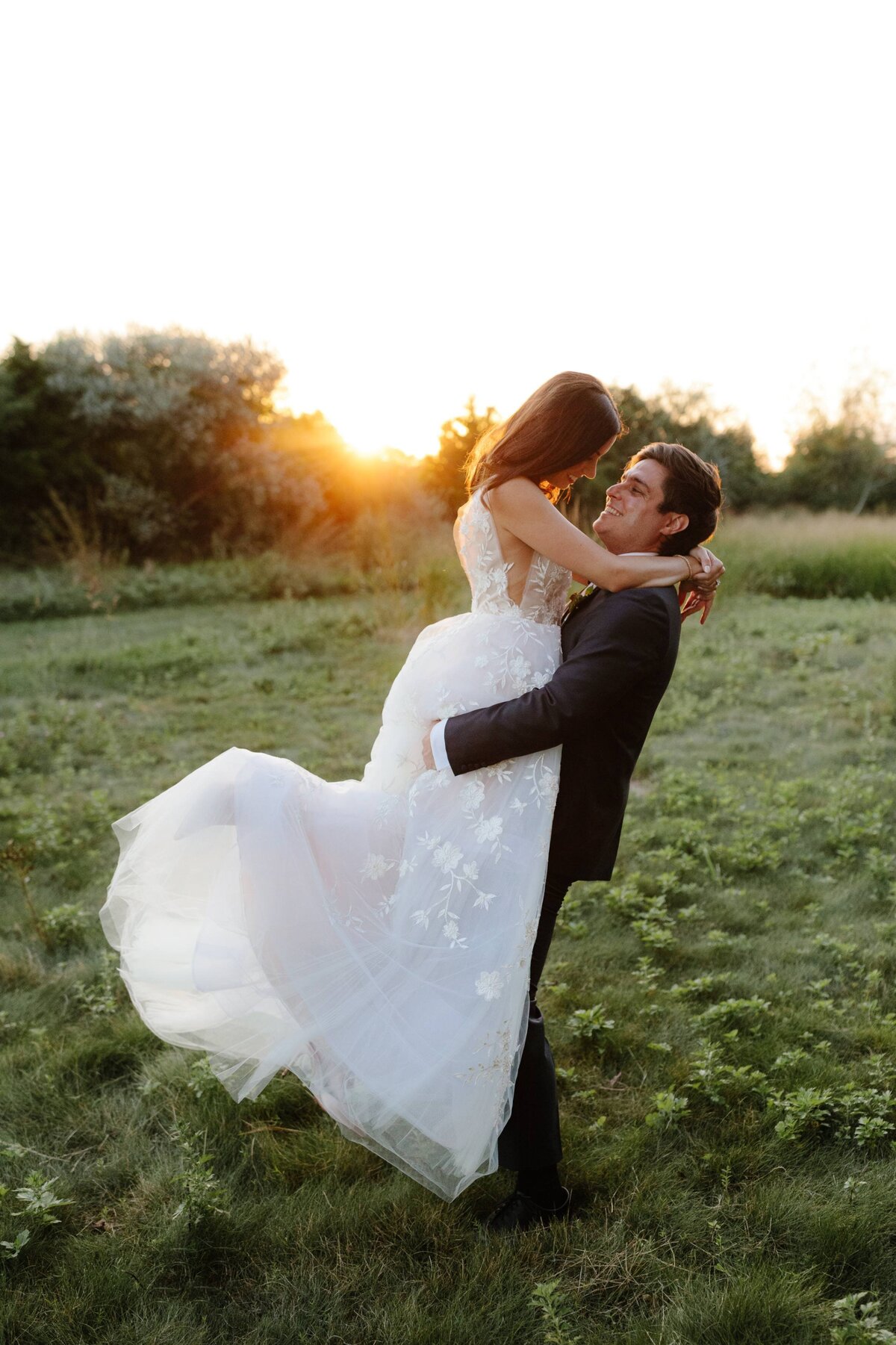 Parrish Art Museum Wedding Portraits at Sunset