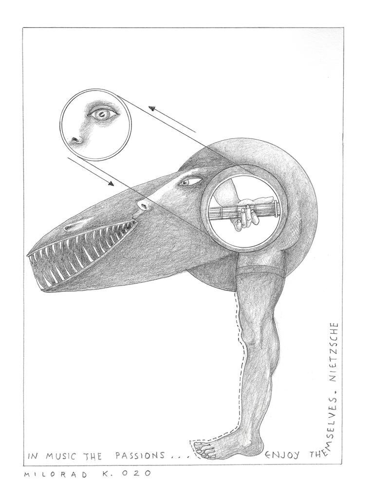 07_Drawing_MiloradKrstic_In music passions enjoy themselves - Nietzsche, 2020 (1)