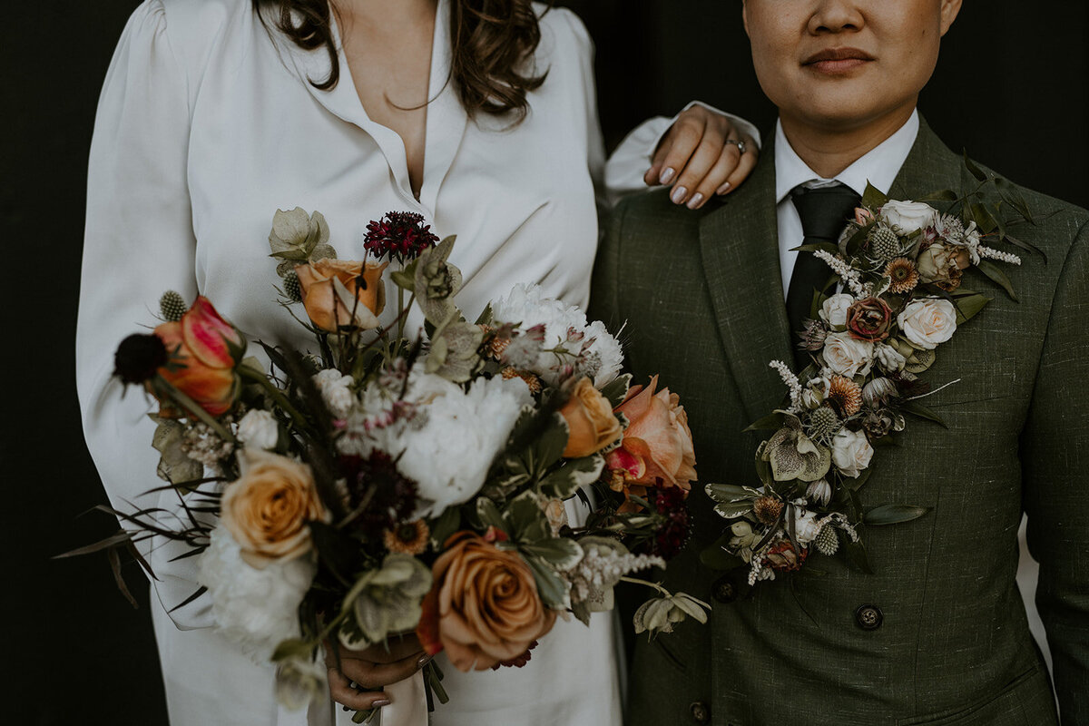 Unique Floral on Same Sex Couple Vancouver Wedding