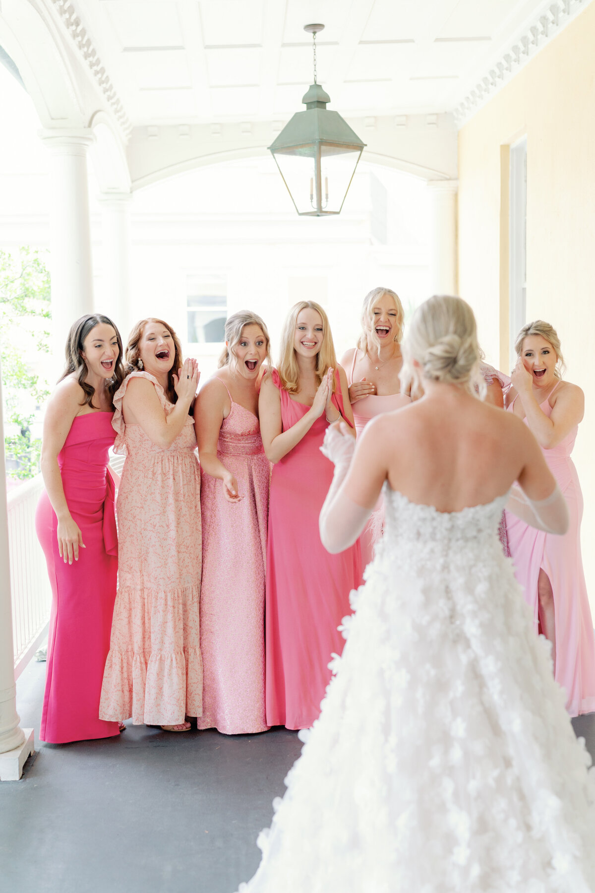 bride_bridesmaid_first_look_pink_dresses_william_aiken_house_outdoor_wedding_kailee_dimeglio_photography-247