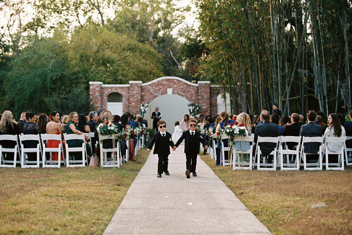 cute ring bearers on 35mmfilm florida wedding