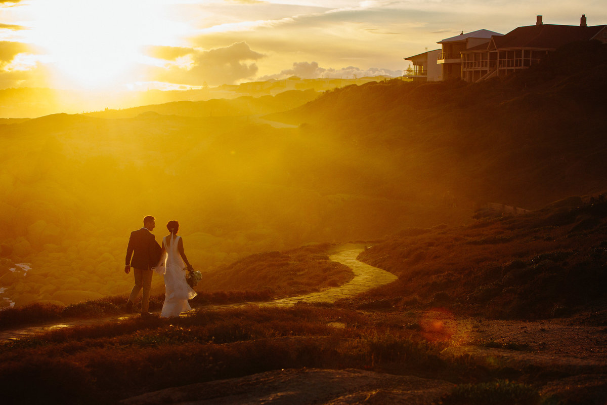 port elliott wedding, sunset
