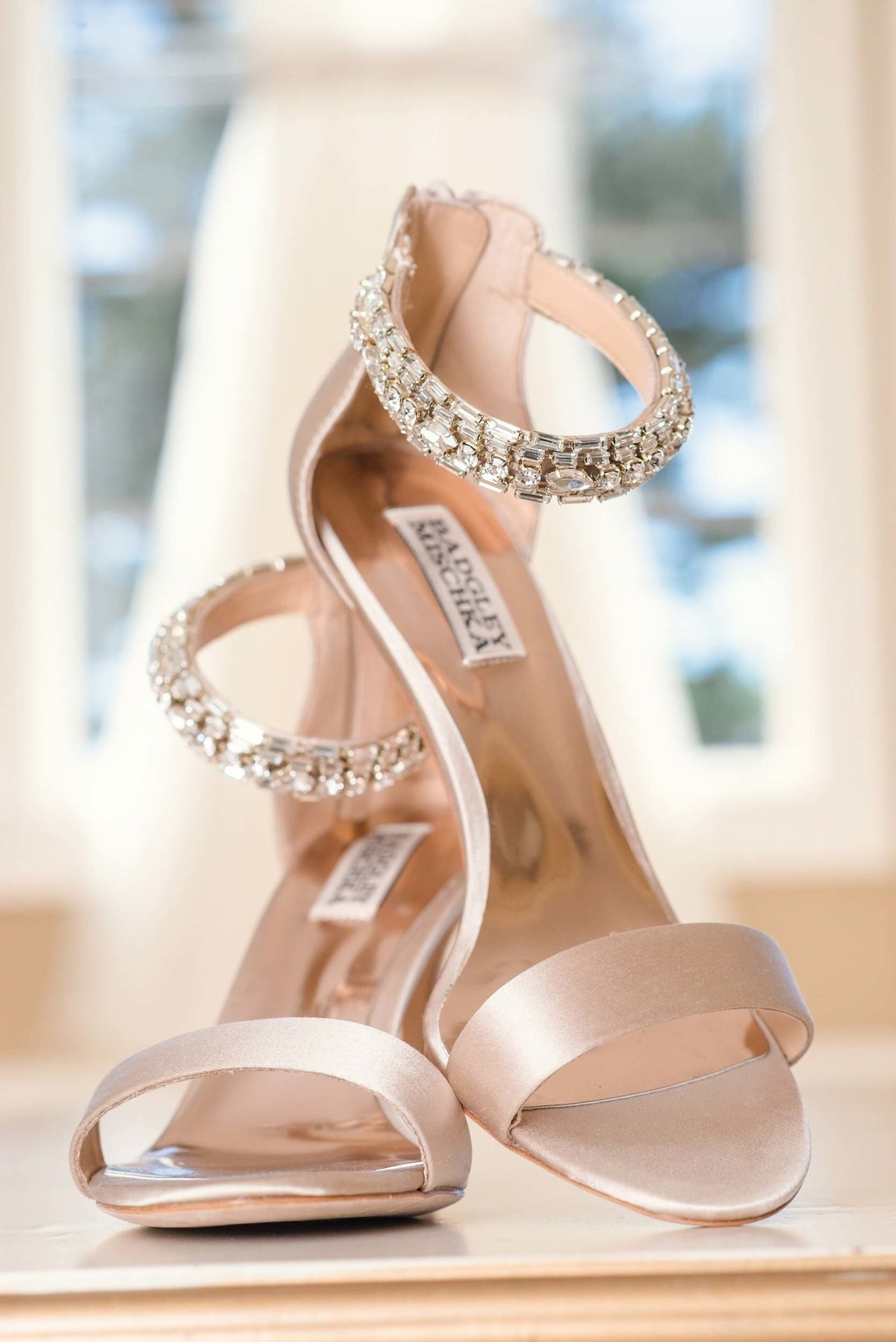 Close-up of bride's shoes at Stonebridge Country Club
