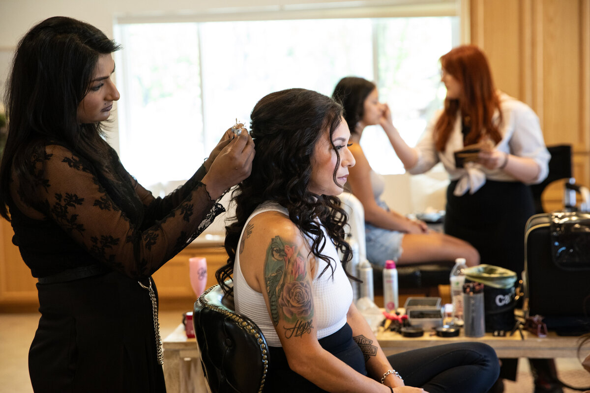 bride getting ready