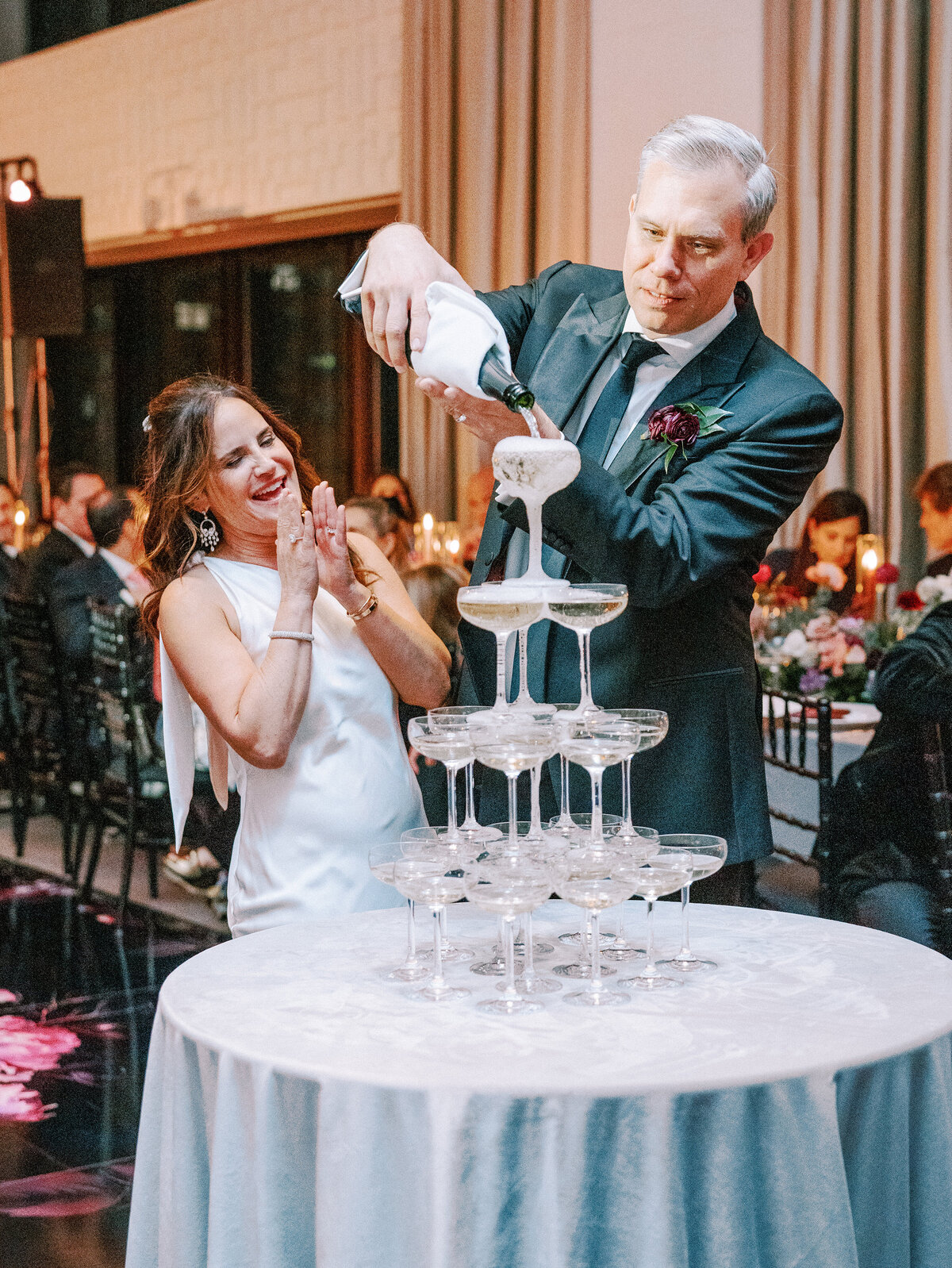 Langham Wedding with Moody Tones and Printed Floral Dance Floor_16