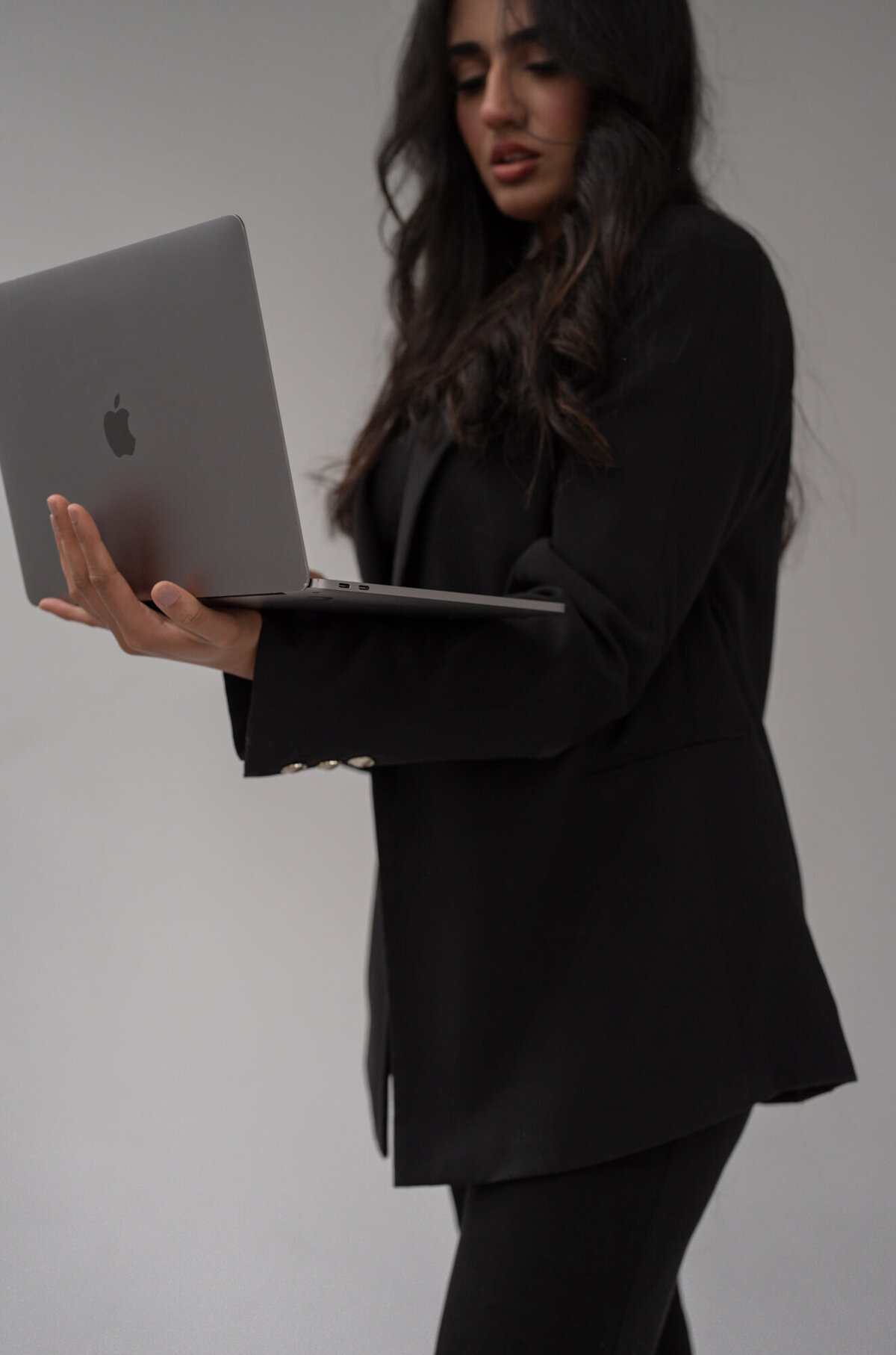 Founder working on her plan