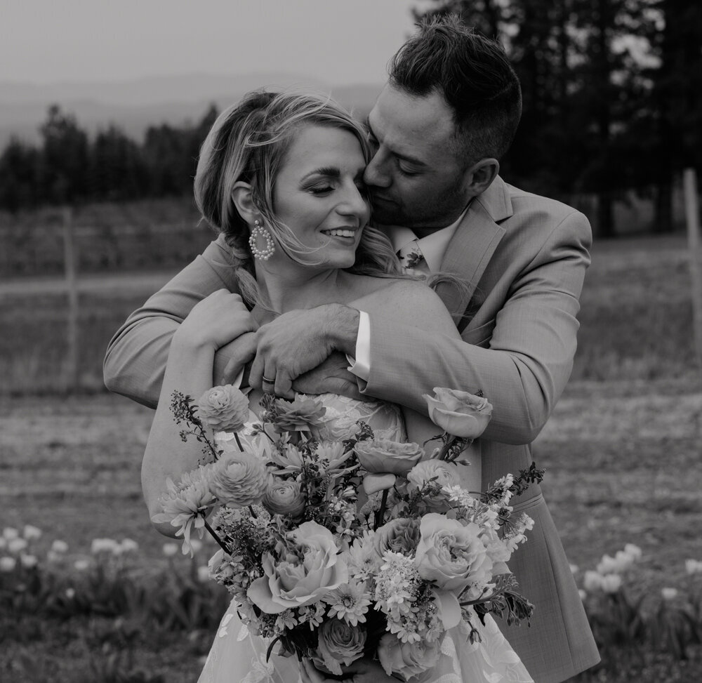 An intimate outdoor wedding and elopement in Spokane, Washington, surrounded by breathtaking scenery and natural beauty.