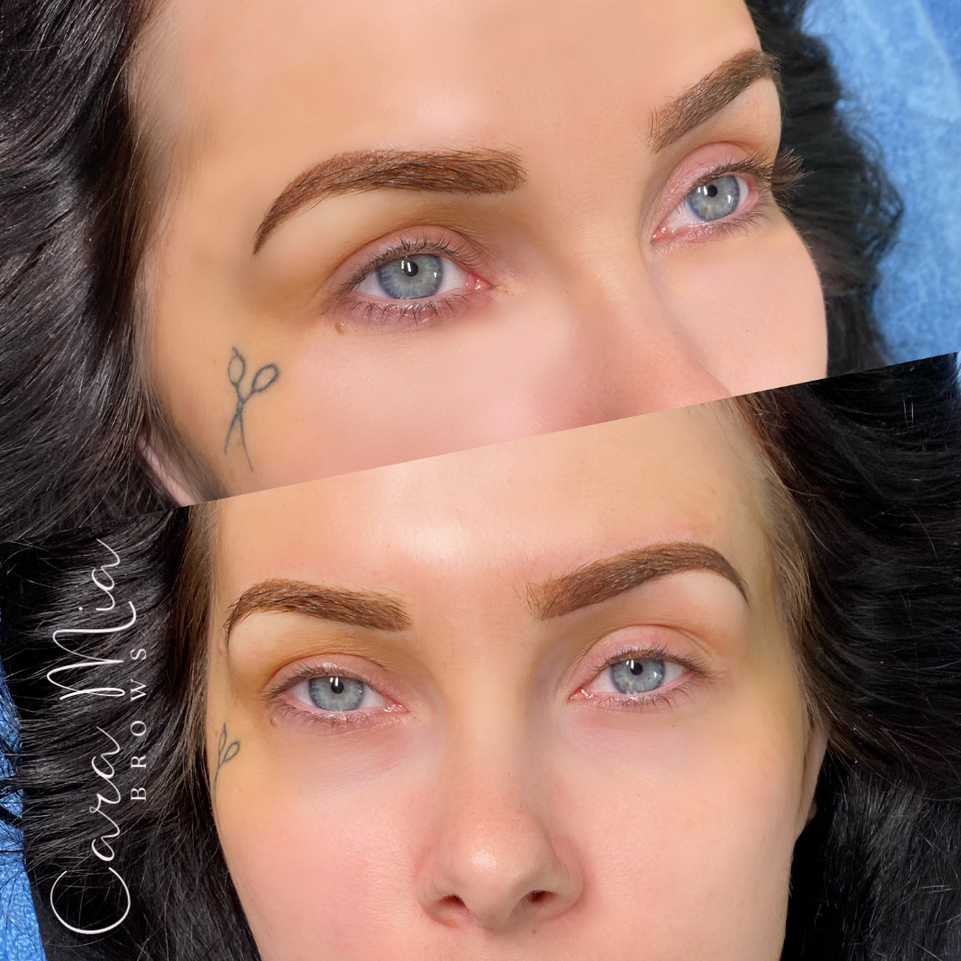 Ombre Powder Brows before and after