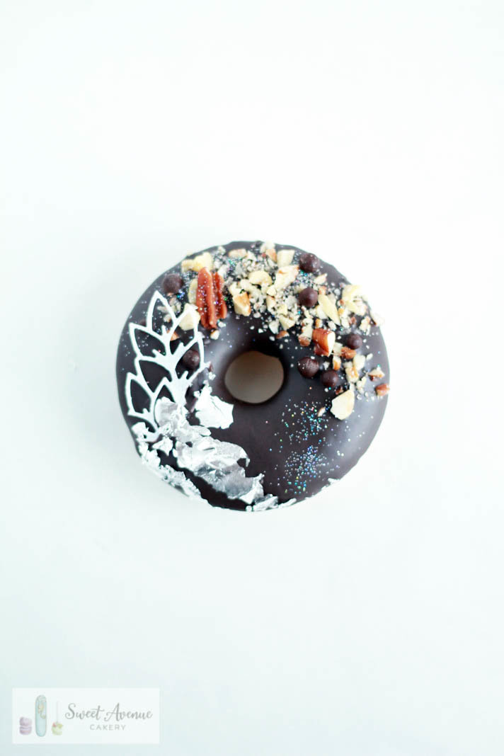decorated chocolate donut