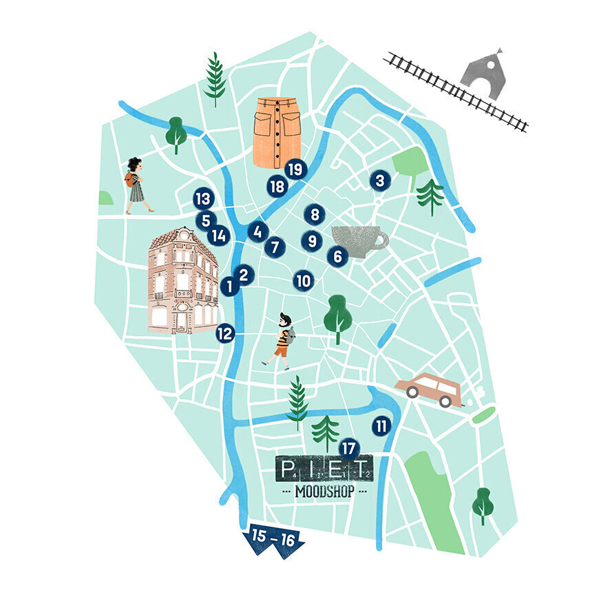 5 Spoor - plattegrond Antwerpen - infographic - cracco illustration