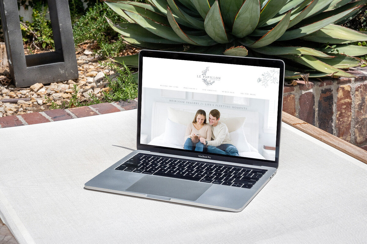 MacBook Pro Laptop Mockup with Plants