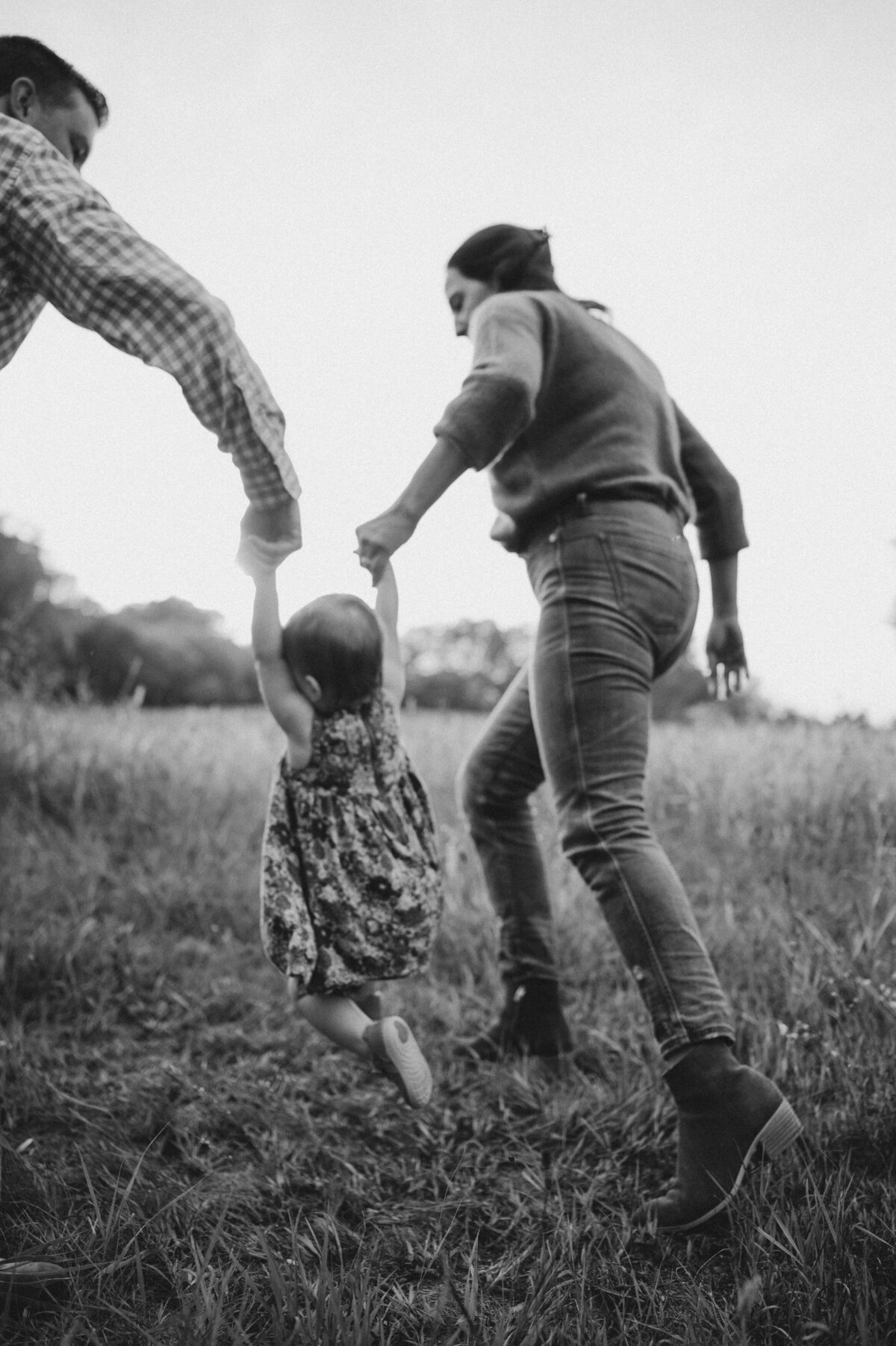 Playing in a field