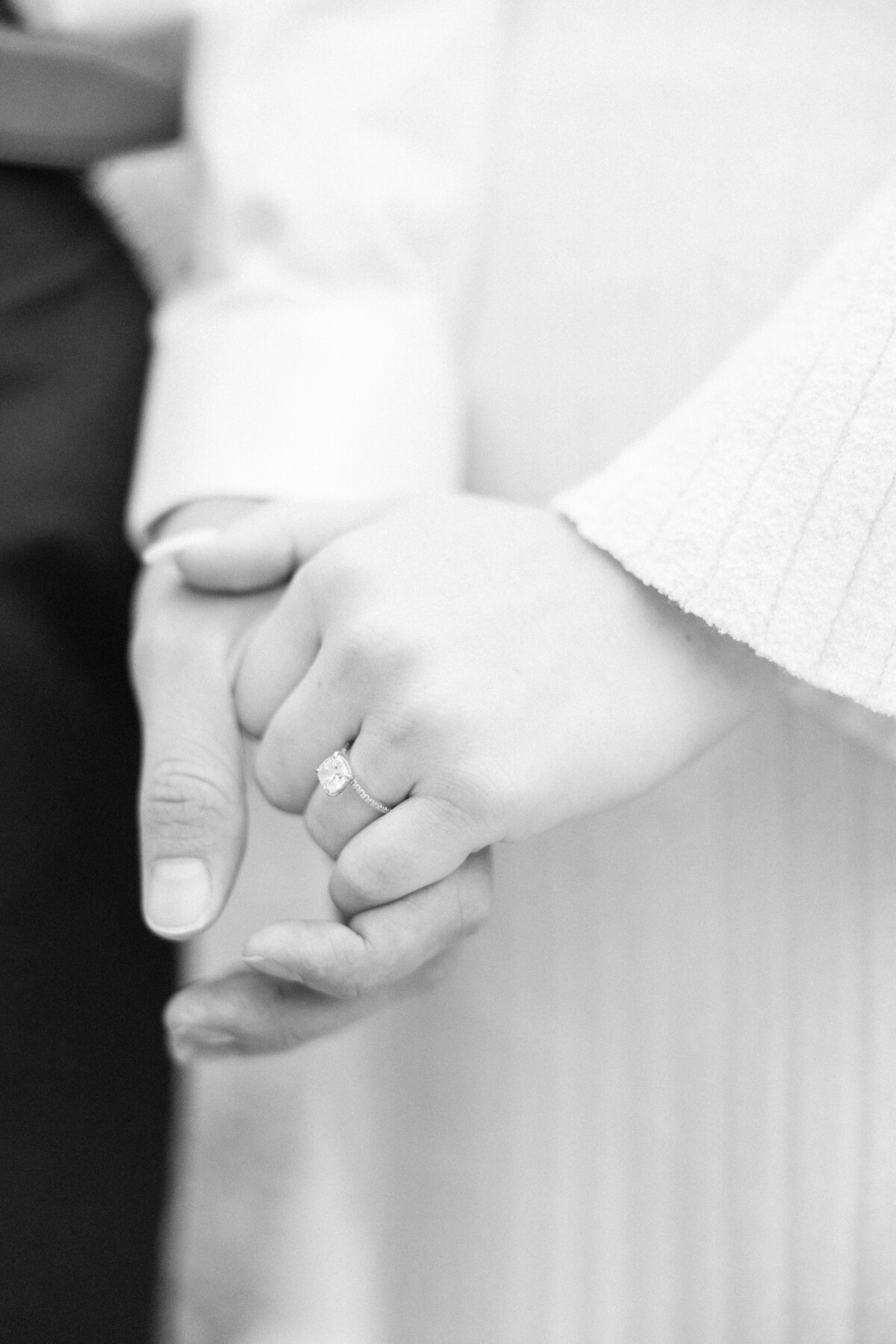 Northeast Ohio Wedding Photographer Light and Airy detail of hand and rings
