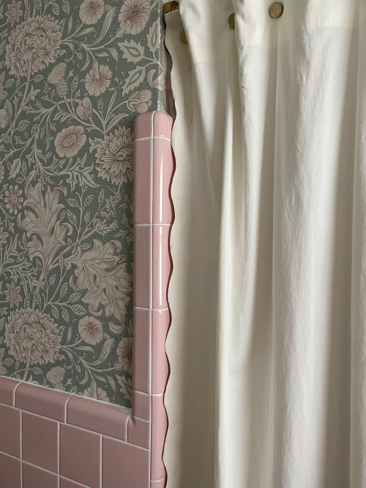 dusti j design scalloped shower curtain