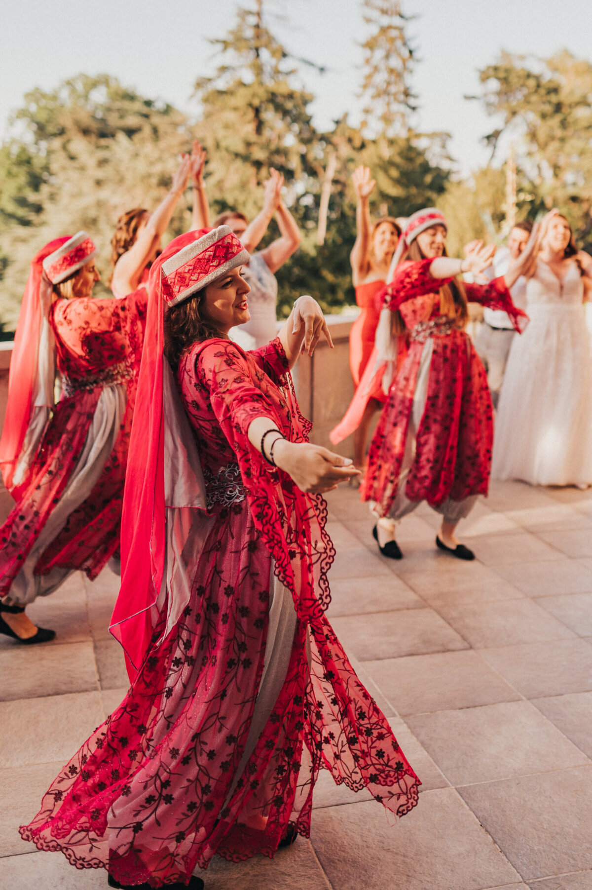 Performance of Typical Lebanese Folk Dance During a Destination Wedding