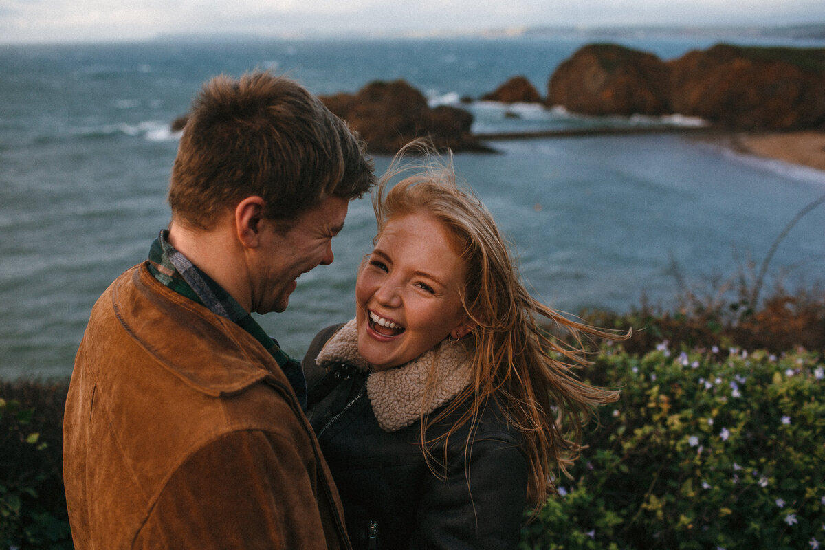 Engagement shoot_couples session_wild winter shoot_Hope Cove_001