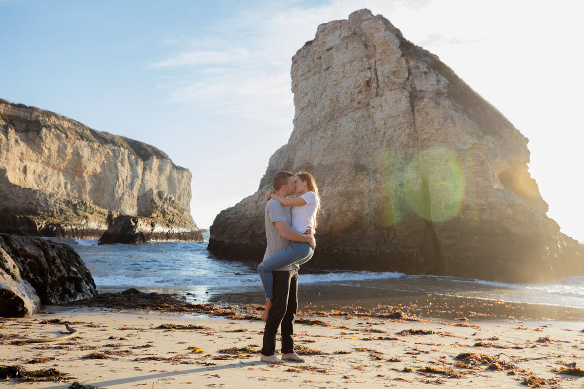 Engagement Photography at Davenport Beach California
