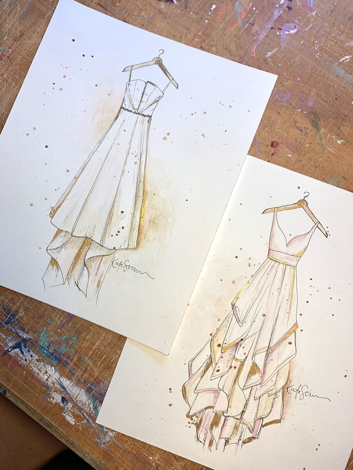 wedding dress illustrations
