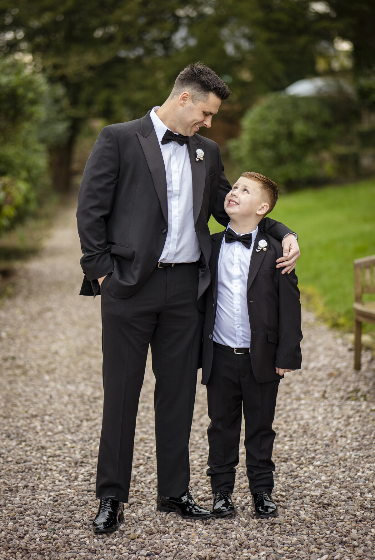 Andrew and his son pre ceremony