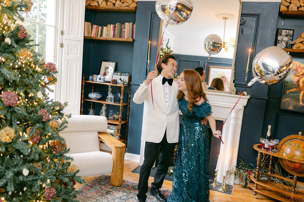 439 - Christmas Elopement Photo Shoot - Tall House On The Square -  Maila Enea Events  - Joana Senkute Photography - London
