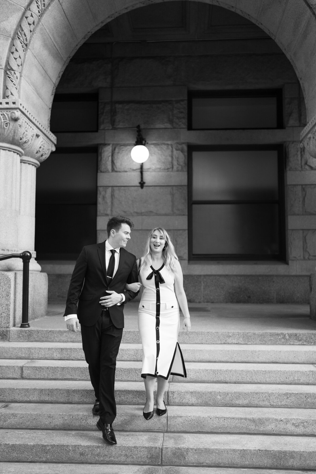 Downtown District Milwaukee Elegant Engagement Session-11