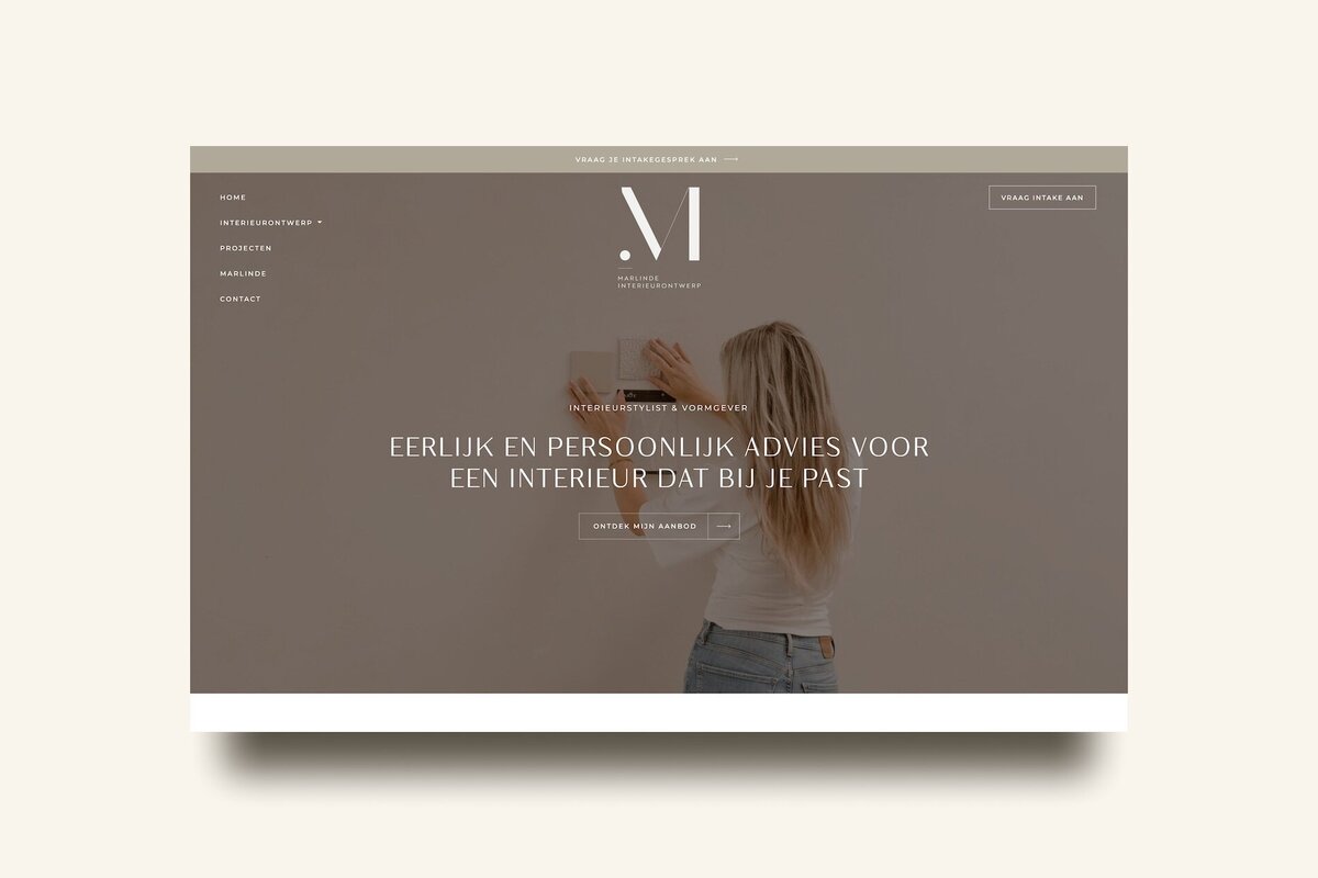 Showit website Marlinde Interieurontwerp