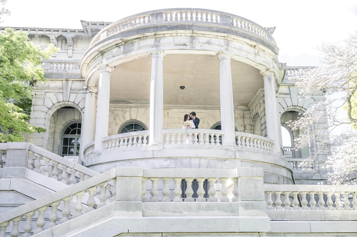 Bride and groom at venue