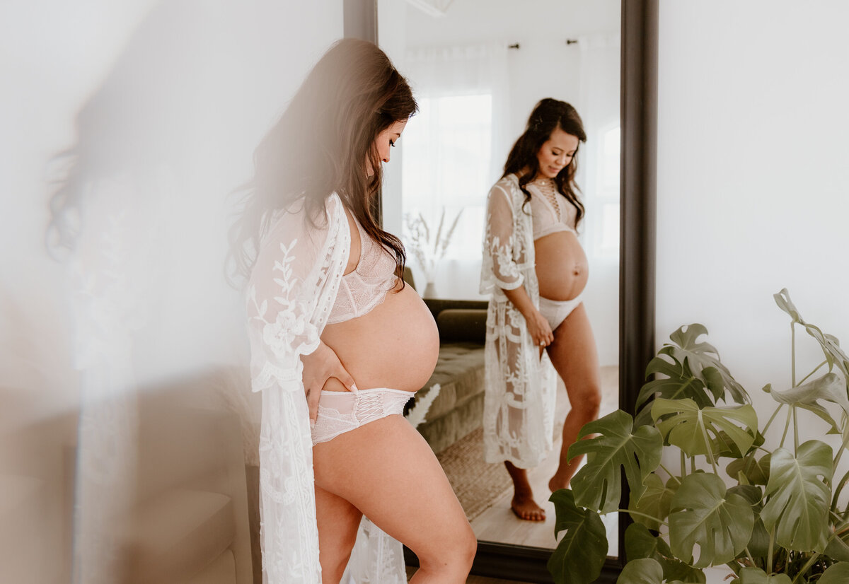 Maternity Pregnant Woman Holding Belly