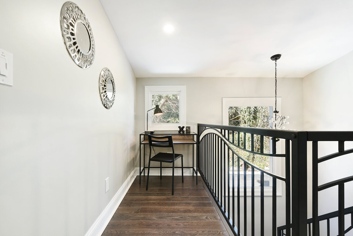 Professionally staged office designed to maximize home value and buyer appeal
