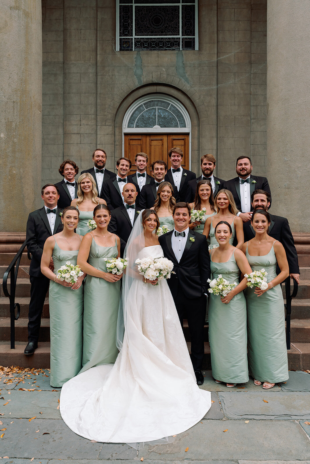 Classic Charleston Wedding with green & white at Hibernian Hall by Sarah Bradshaw 0179