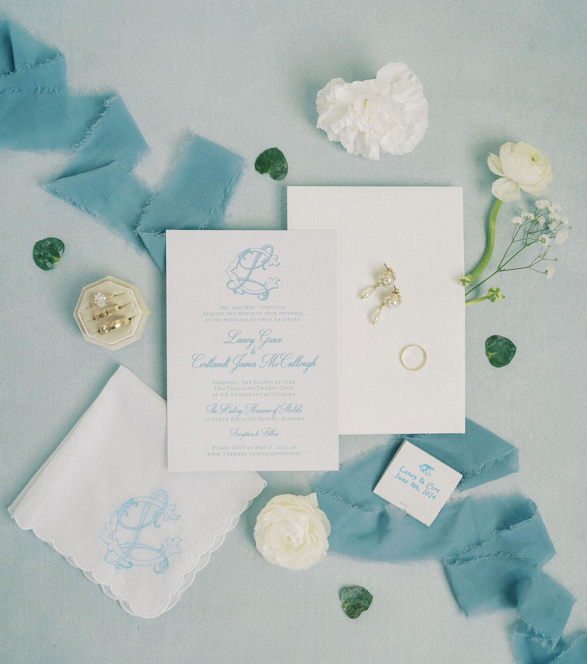 blue and white wedding photography