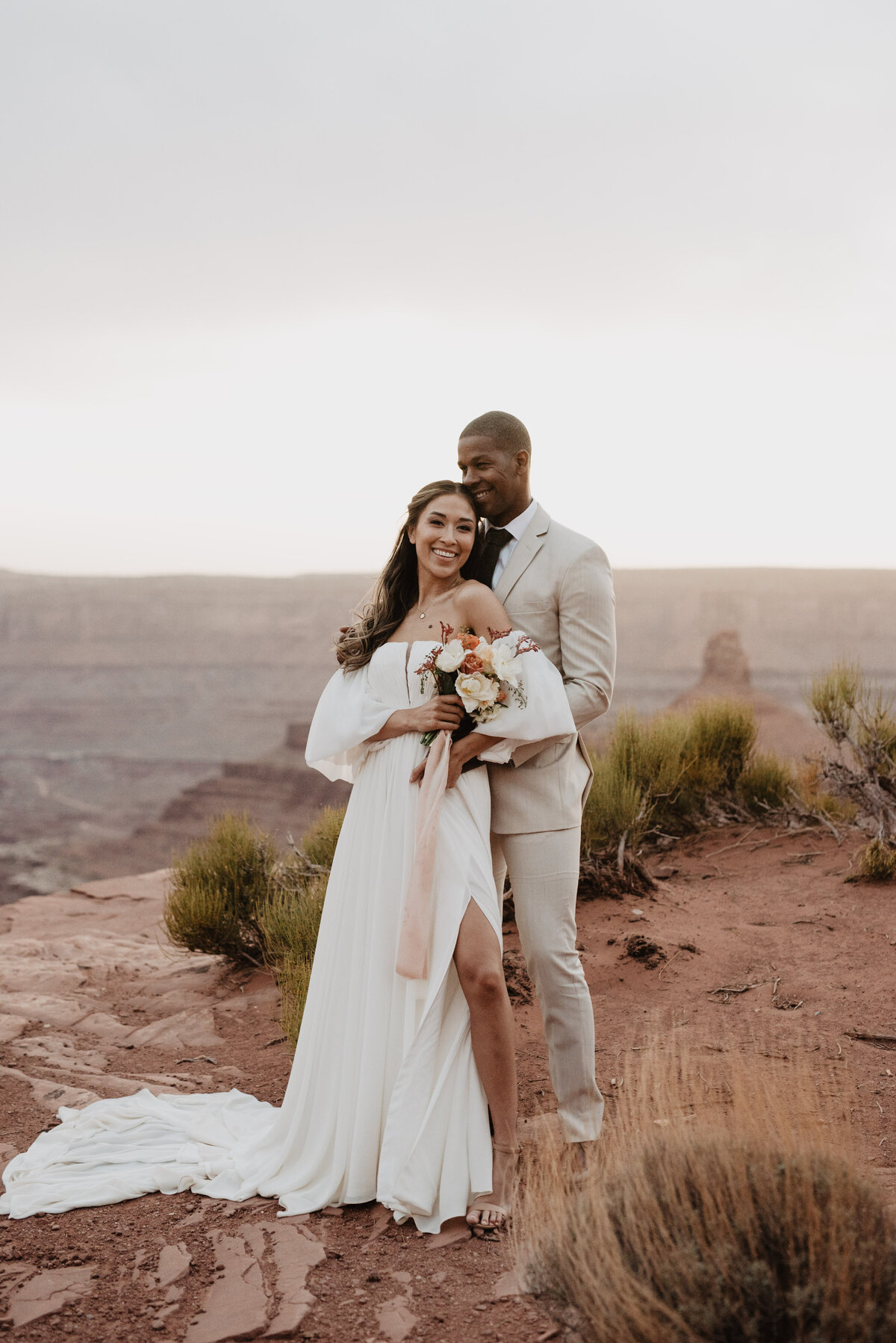 Utah Elopement Photographer captures man and woman portraits after wedding