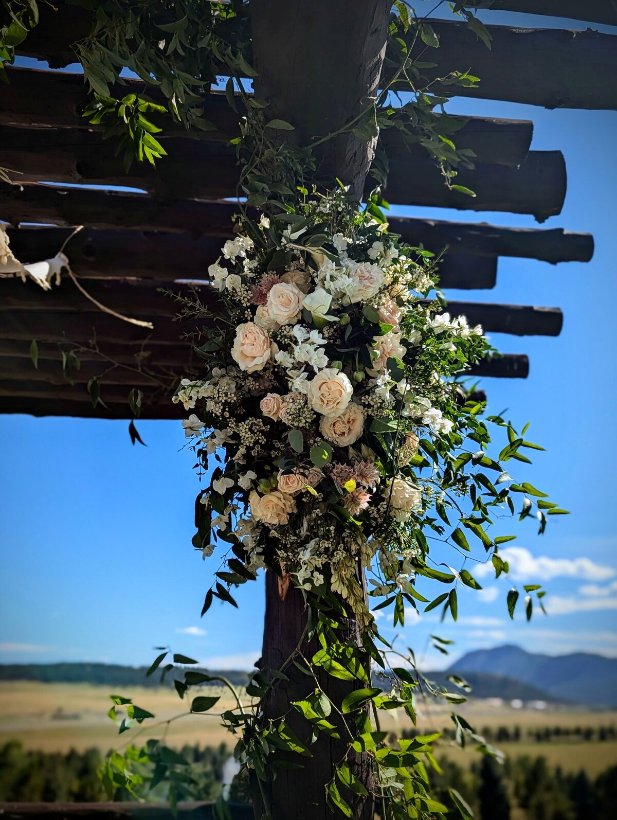 flowers at ceremony