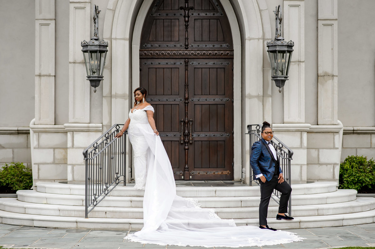 Viral NJ Wedding Bridesmaids in Tuxedos Same Sex 1