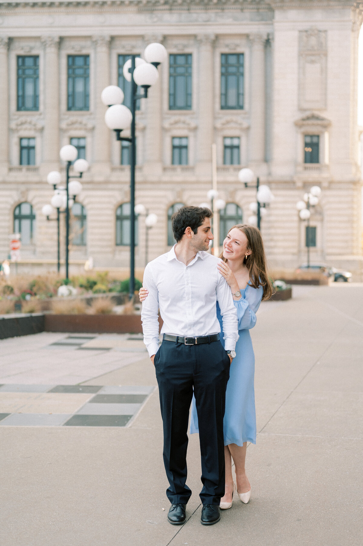 Old Courthouse Engagement Session in Downtown Cleveland-11