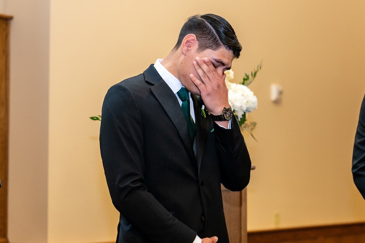 Groom-crying