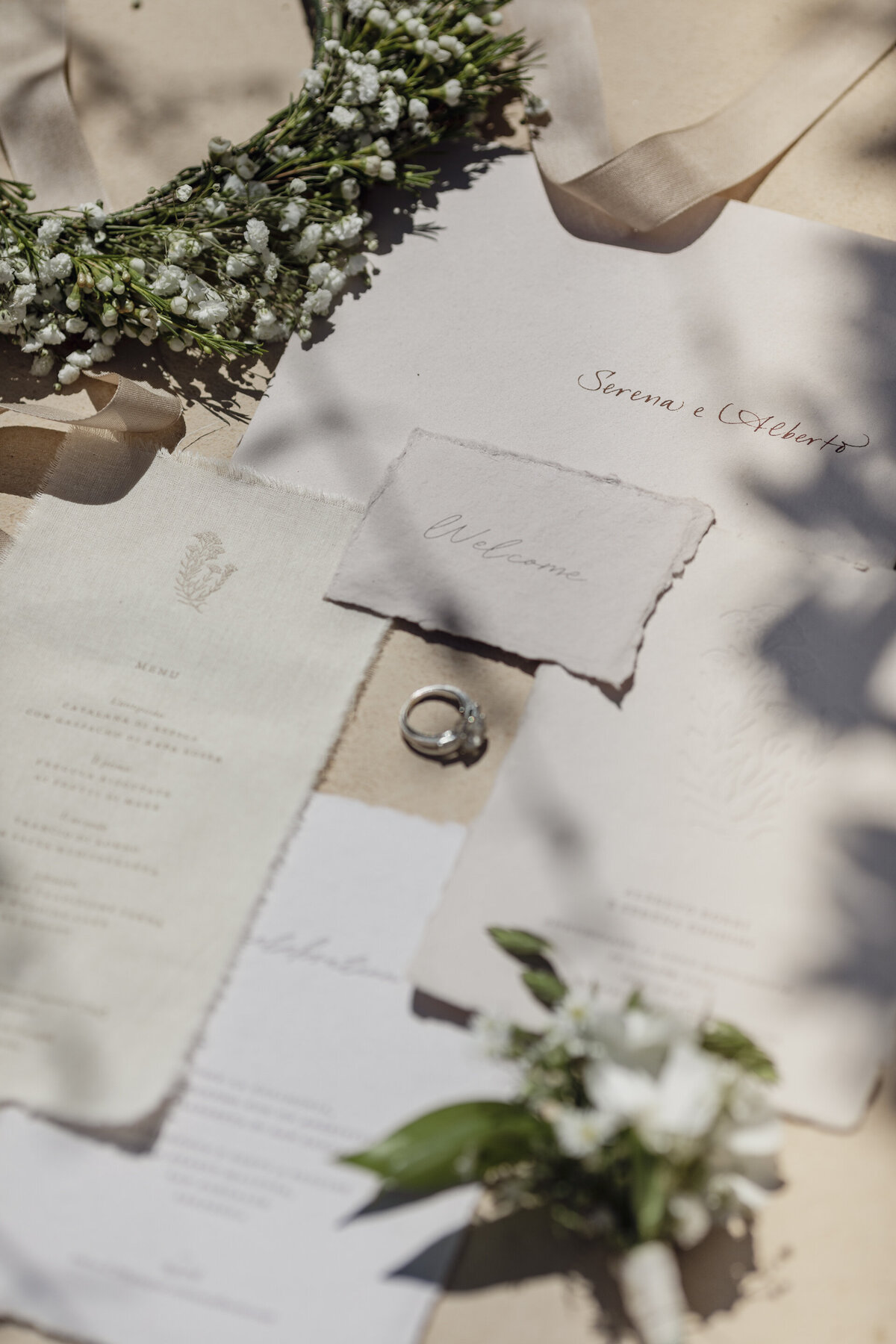 Wedding invitation for a wild destination wedding in sardinia