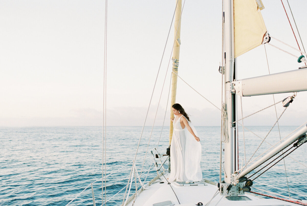 Hawaii sailboat wedding photographer